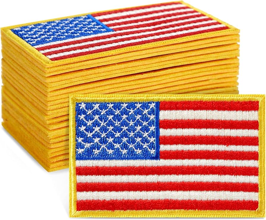 Digitizers Patch: American-Flag-Patch-Patriotic-USA-Iron-On-Patches
