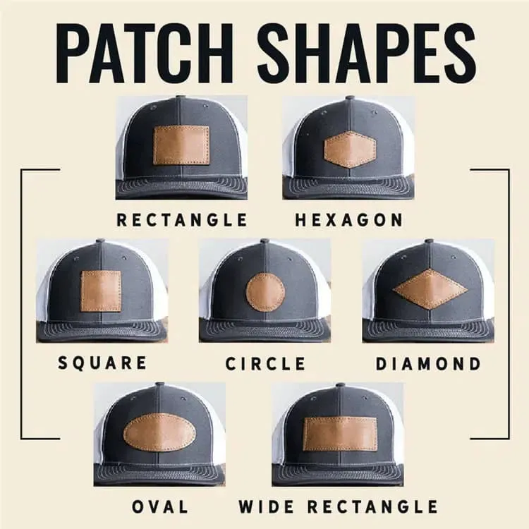 Digitizers Patch: custom blank genuine leather patches for hats and caps