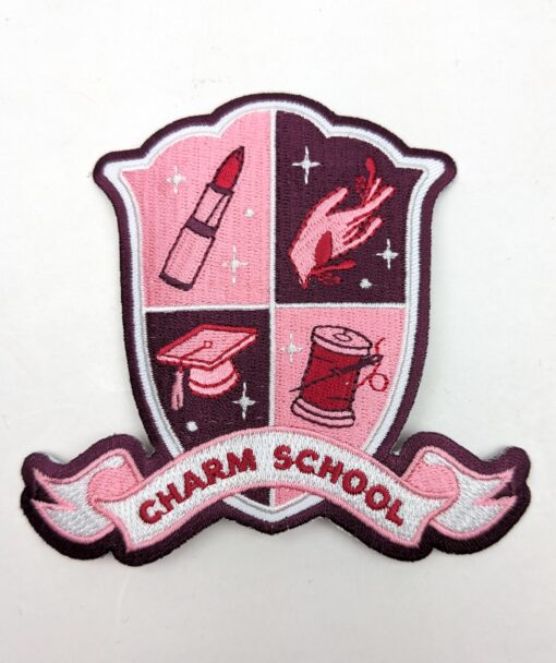 Digitizers Patch: custom-Charm-School-iron-sew-on-clothes-uniform-embroidered-patches