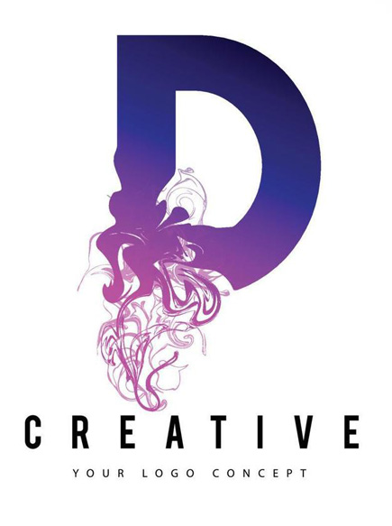 Digitizers Patch: d-purple-letter-logo-design-with-liquid-effect-flowing-vector