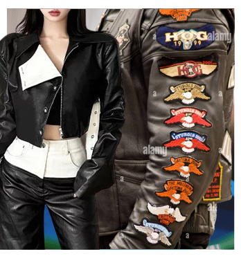 custom embroidery patches and premium leather jackets designed specifically for bikers