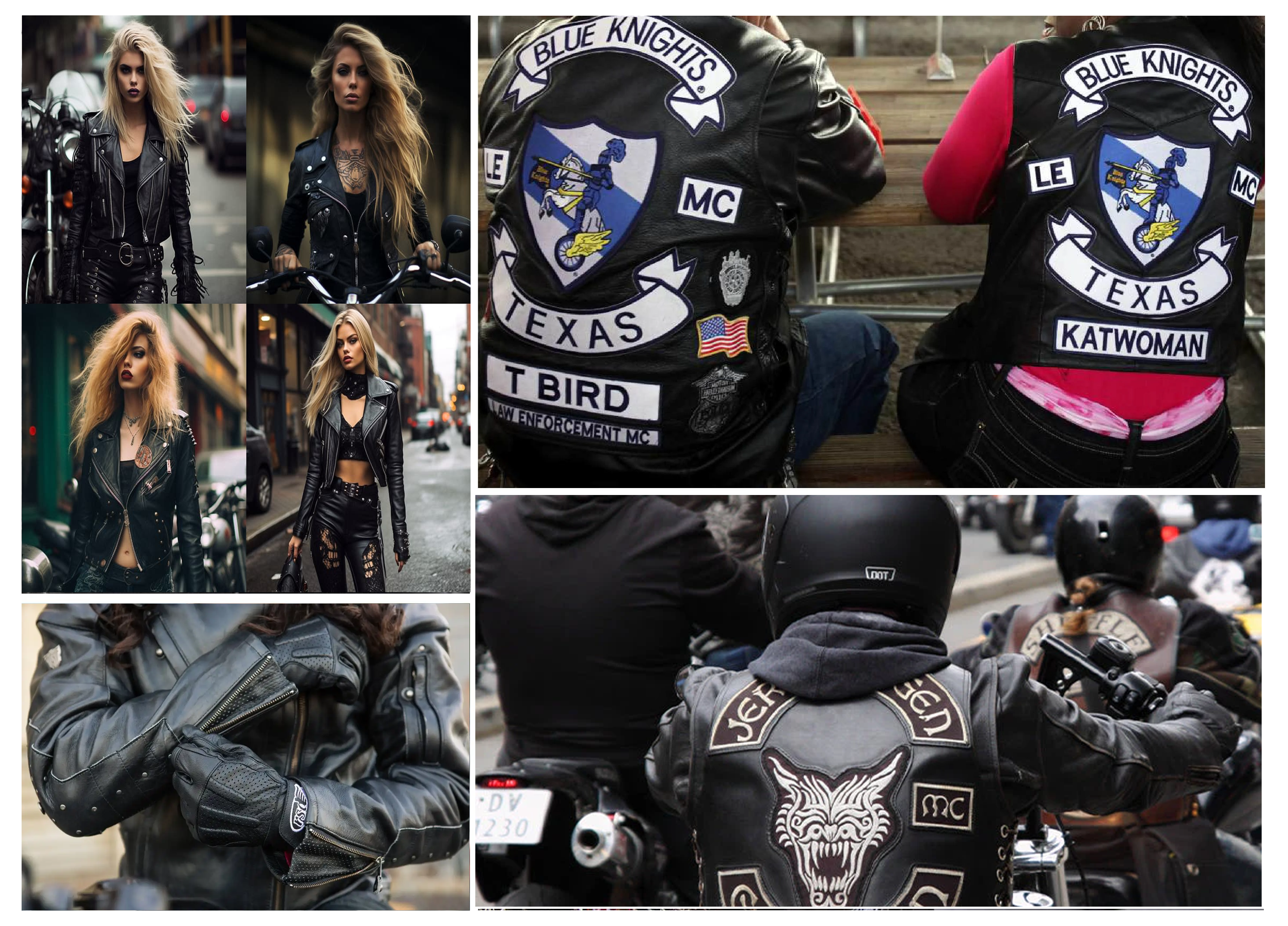 custom embroidery patches and premium leather jackets designed specifically for bikers