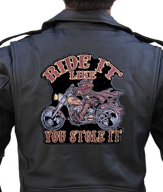 biker jackets and custom JacketBack Embroidery Patches